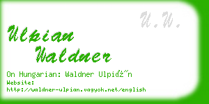 ulpian waldner business card